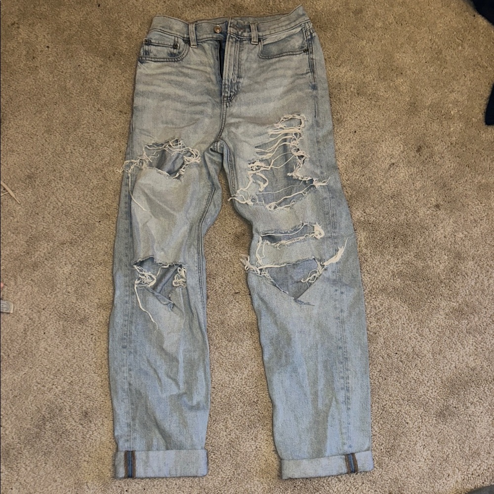 Distressed Light Blue Women's Jeans